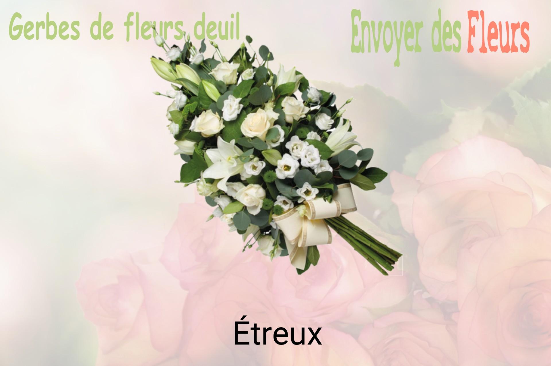 Gerbe de fleurs de deuil livrée à Étreux